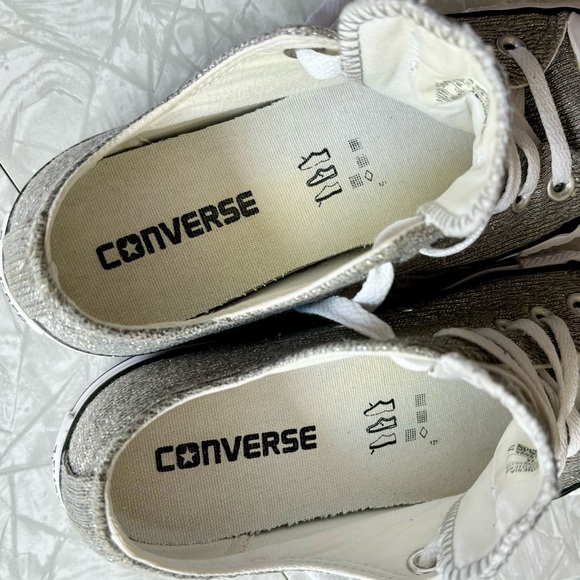 Converse All-Star CT Sparkleknit Low Silver 7 - Picture 9 of 10